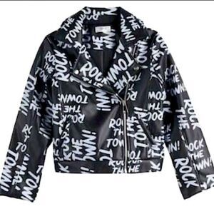 DISNEY BLACK FAUX LEATHER JACKET